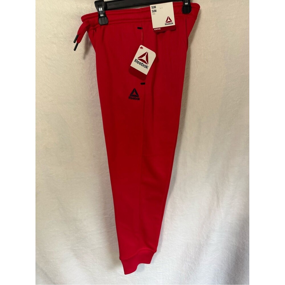 Reebok Kids Red Jogger Sweatpants with Logo.